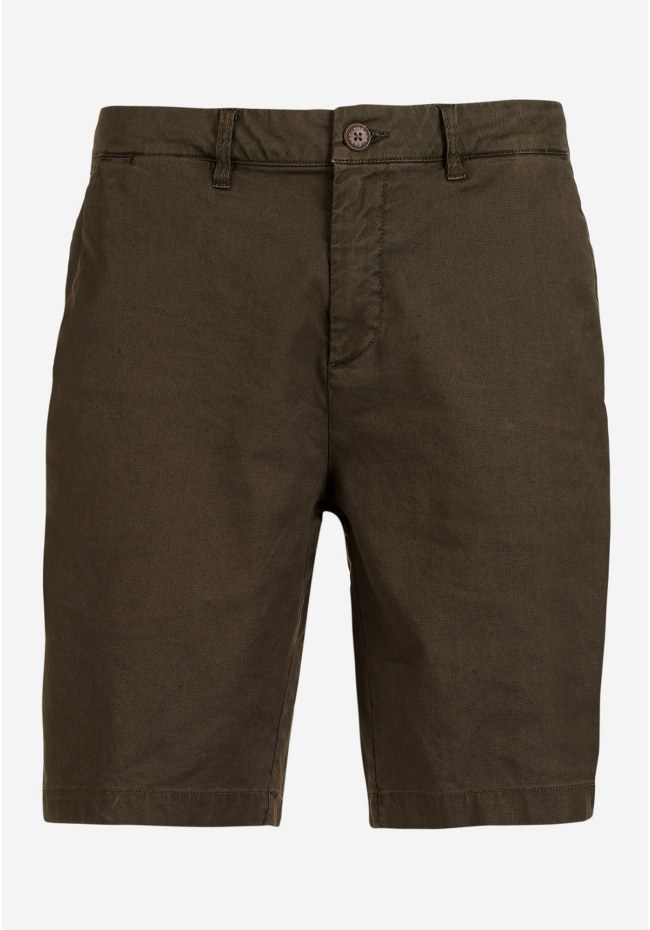 Linen blend chino shorts
