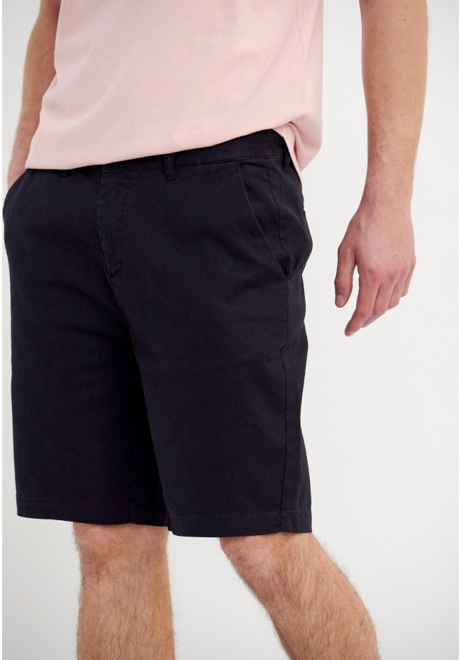 Linen blend chino shorts