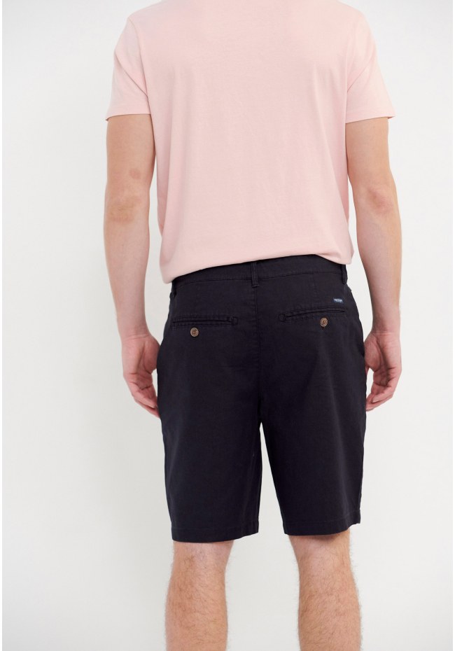 Linen blend chino shorts