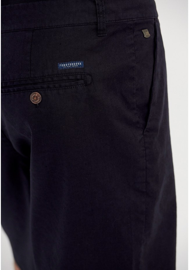 Linen blend chino shorts
