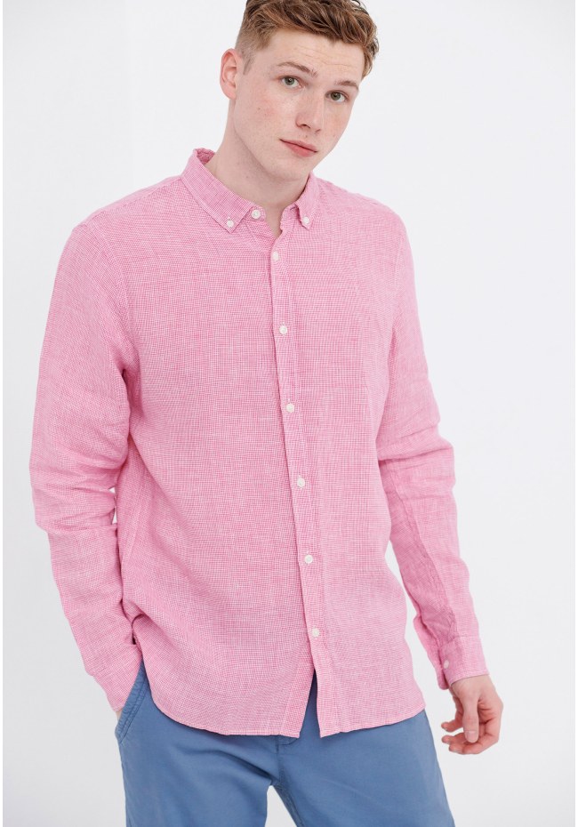 Plaid linen shirt