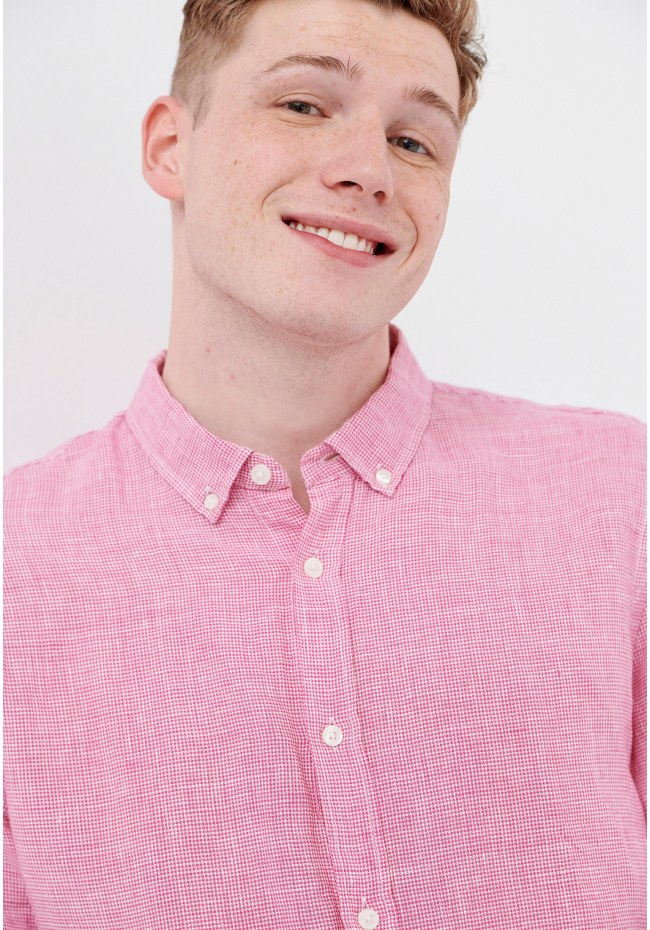 Plaid linen shirt