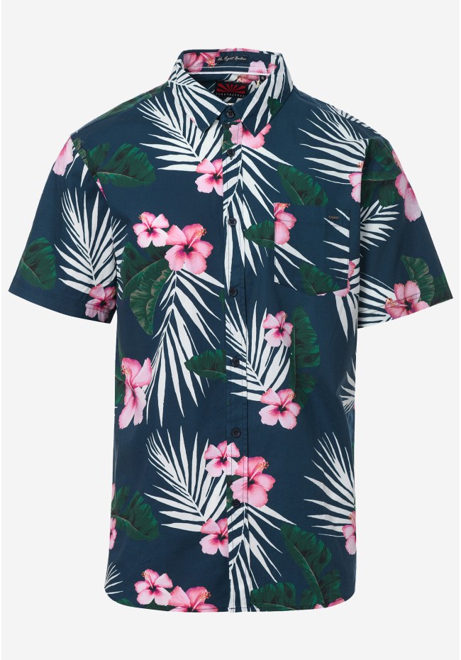 Short sleeve all over printed floral shirt