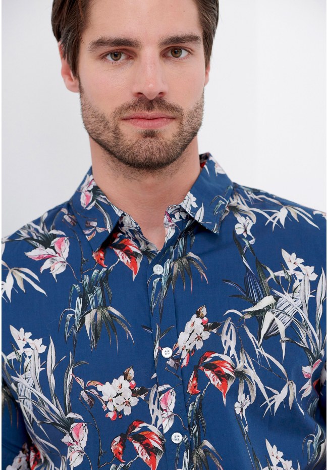 All over printed short sleeve shirt