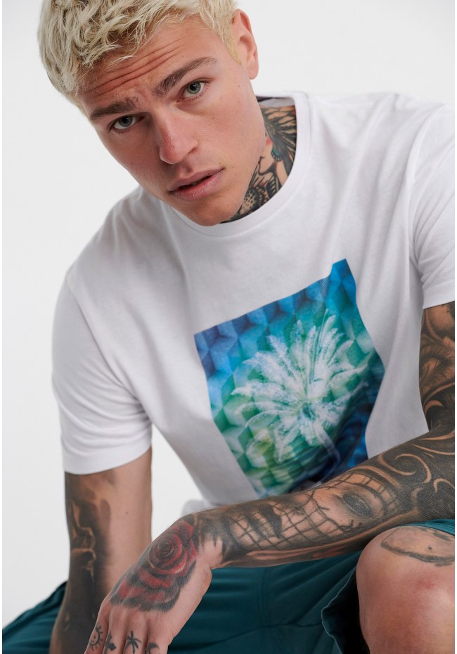 Crew neck printed t-shirt