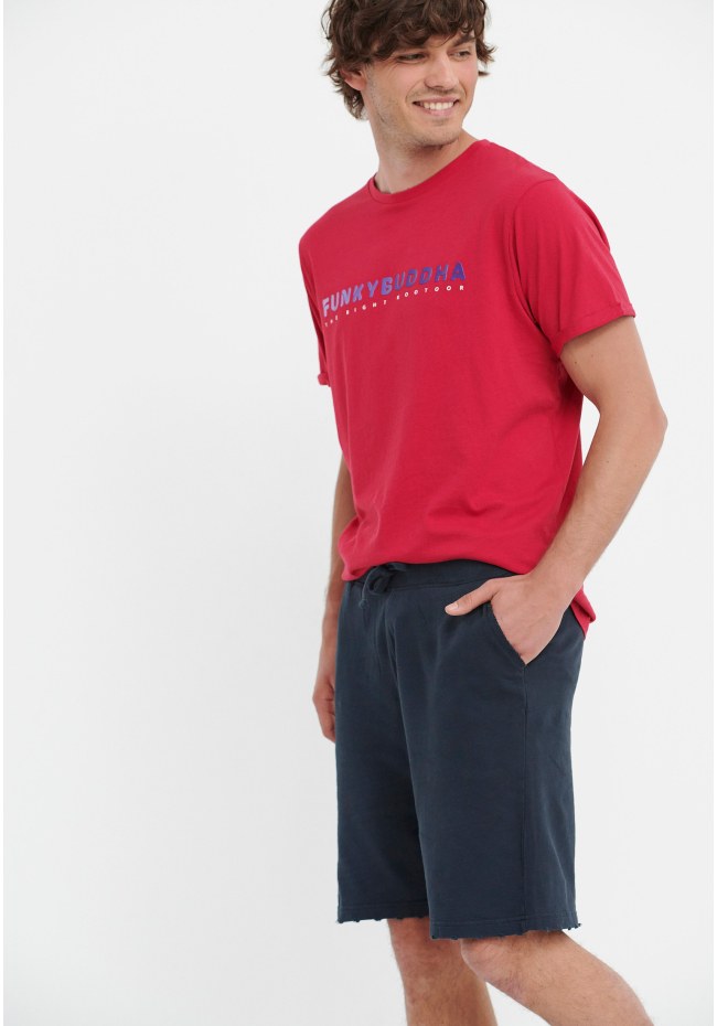 Cotton jogger shorts