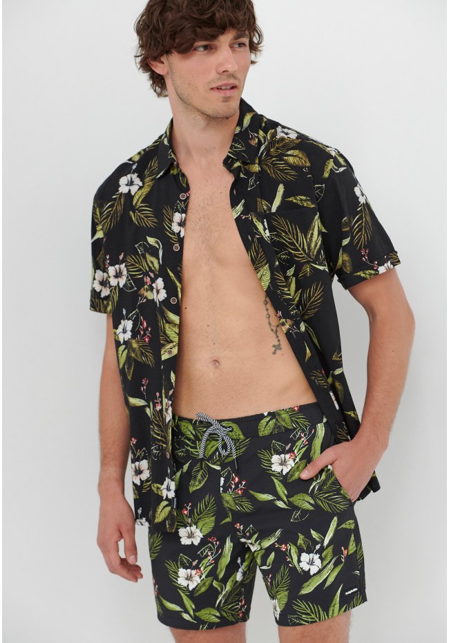 All over printed swim shorts