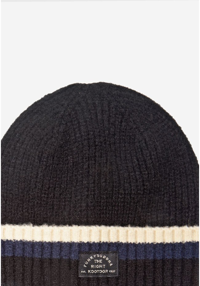 Men's color block beanie
