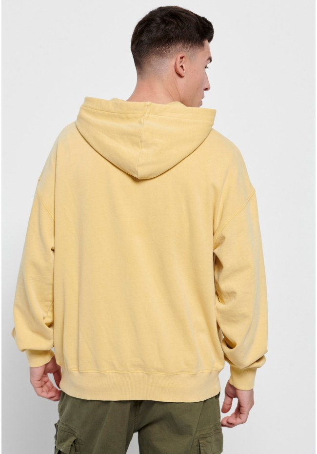 Oversized φούτερ ζακέτα με τύπωμα στο στήθος