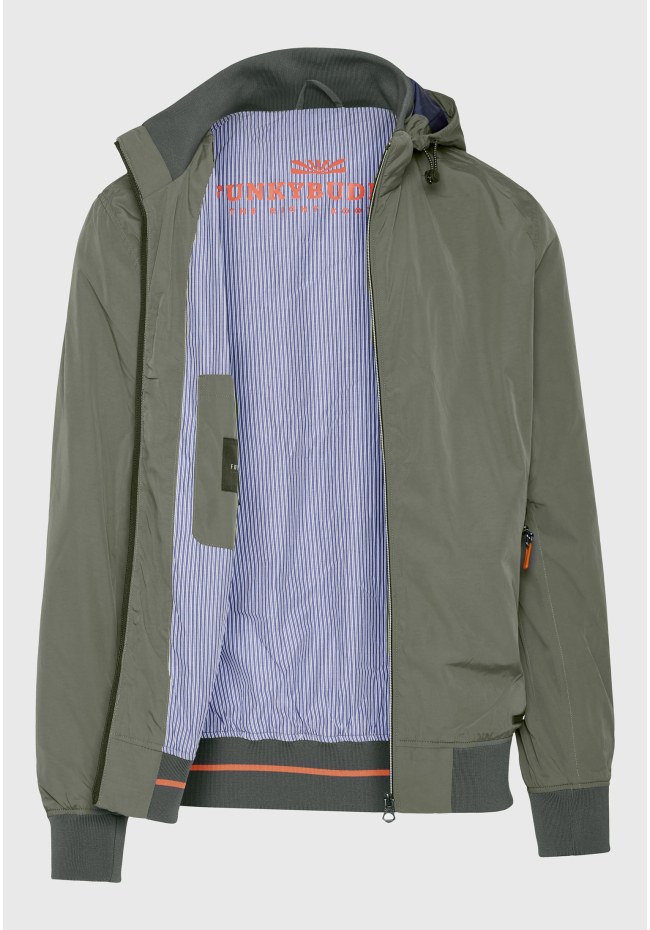 Lightweight jacket with detachable hood