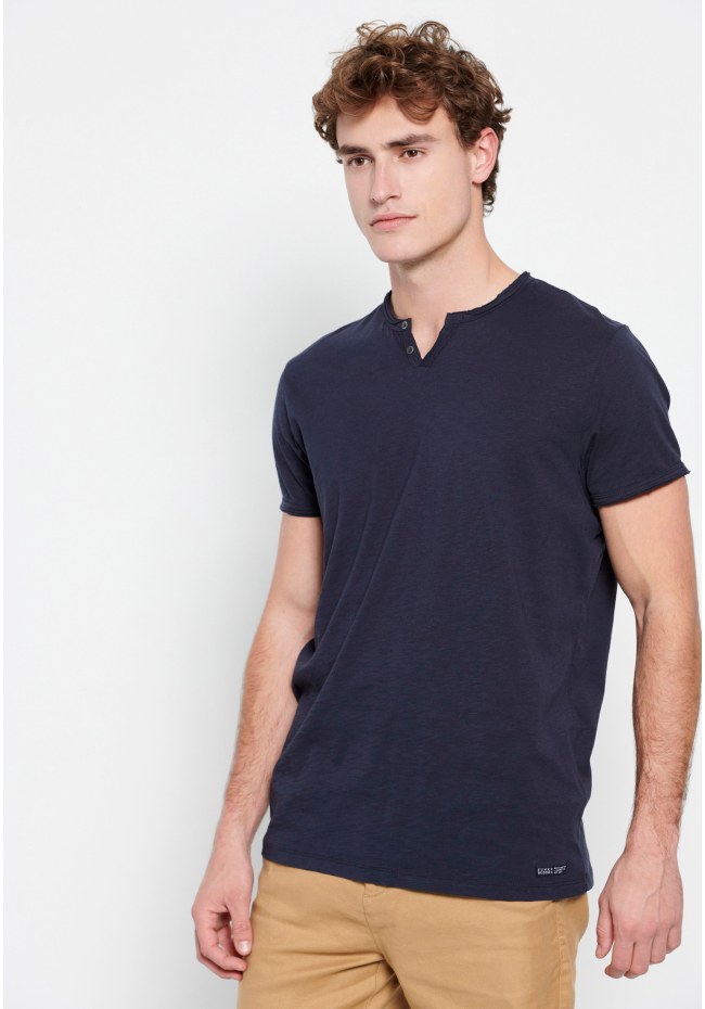 Essential t-shirt με λαιμό henley