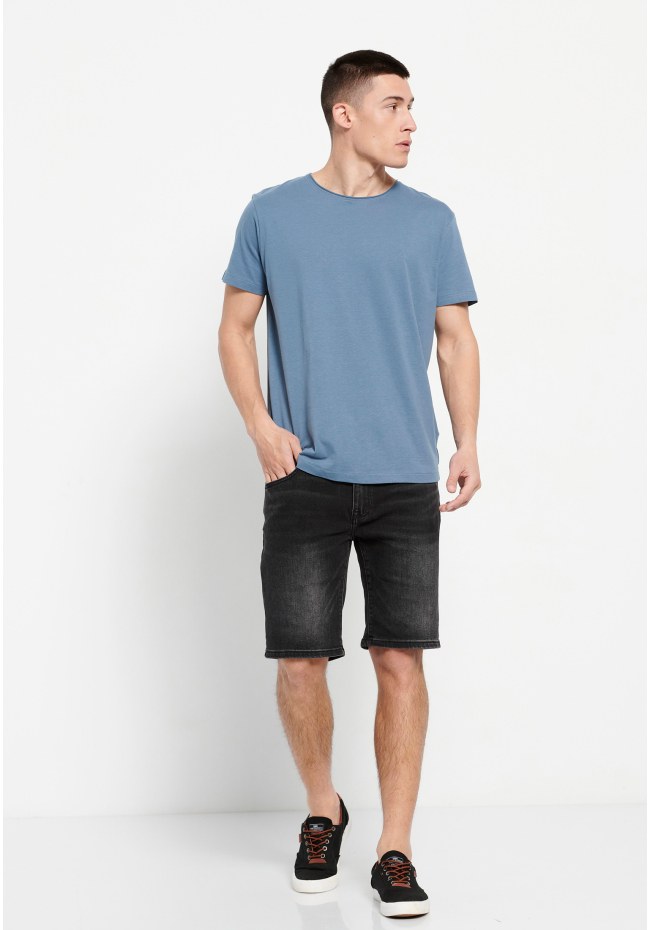 Loose fit t-shirt με raw cut λαιμόκοψη