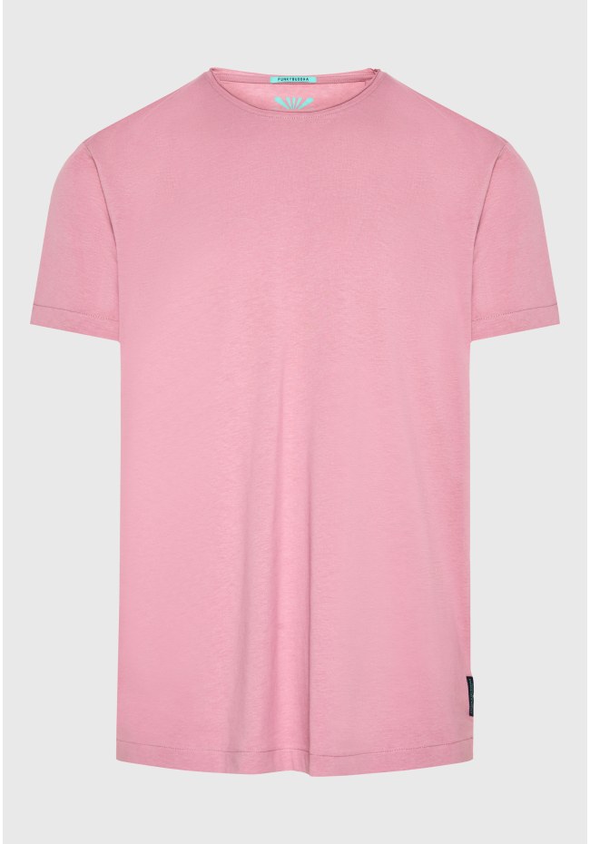 Loose fit raw cut neck t-shirt