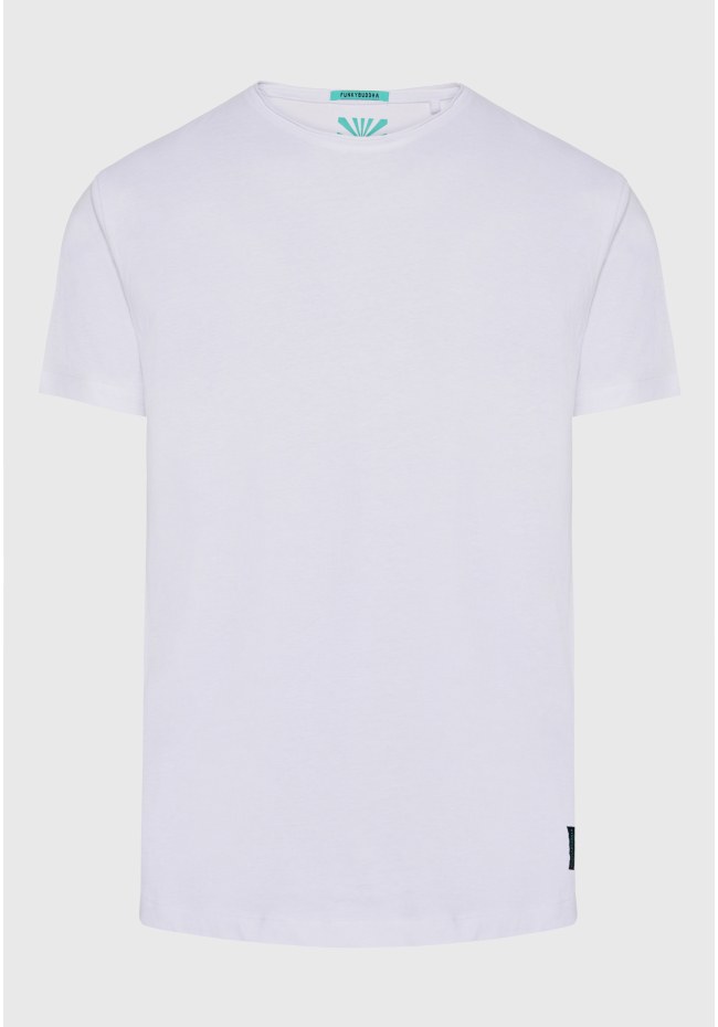 Loose fit raw cut neck t-shirt
