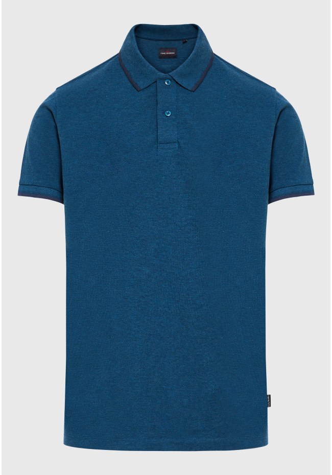 Essential polo shirt in melange fabric