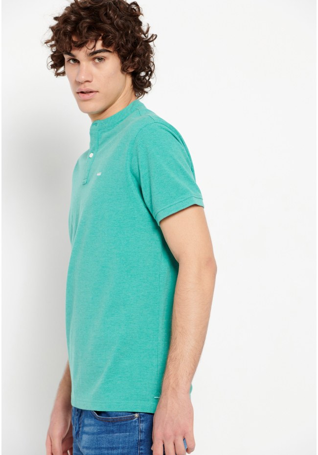 Mao neck polo shirt