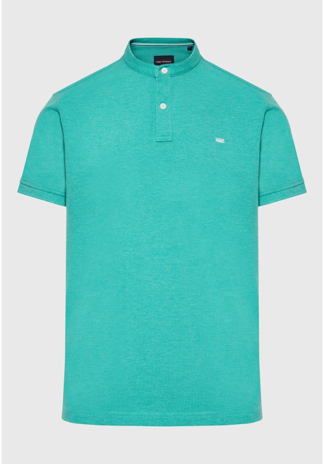 Mao neck polo shirt