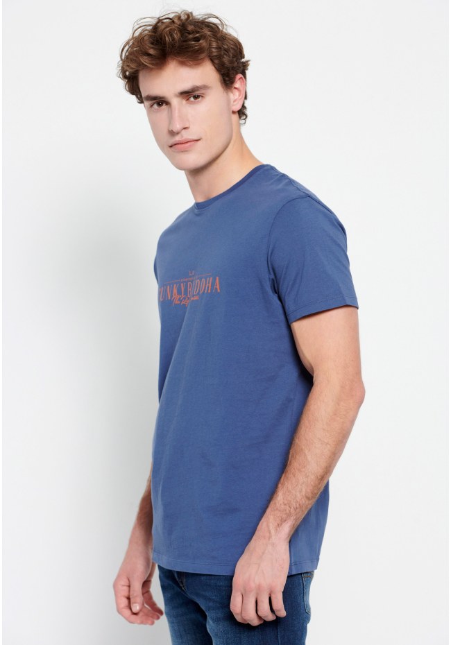 Βαμβακερό t-shirt με Funky Buddha τύπωμα