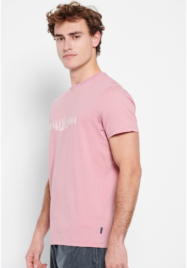 Βαμβακερό t-shirt με Funky Buddha τύπωμα