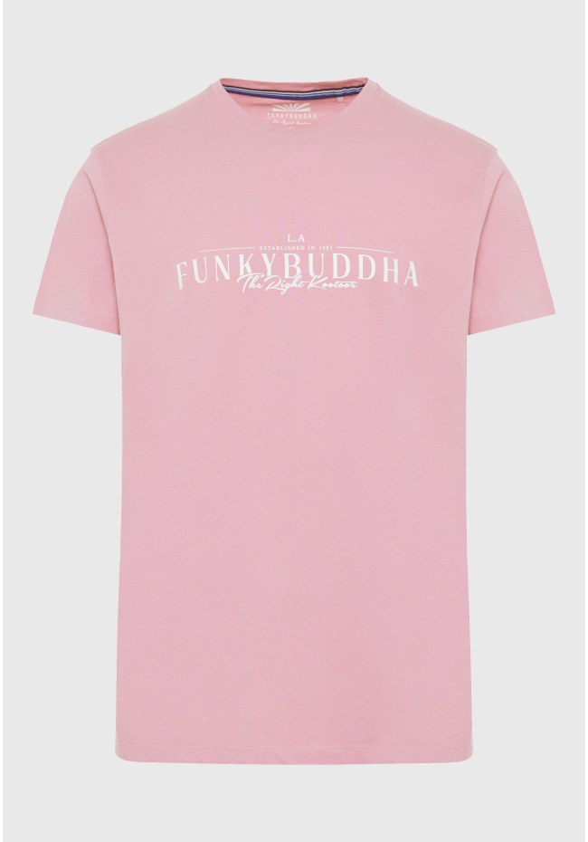 Βαμβακερό t-shirt με Funky Buddha τύπωμα