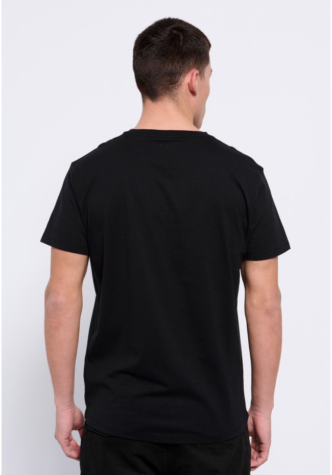 Loose fit t-shirt με colorblock branded τύπωμα