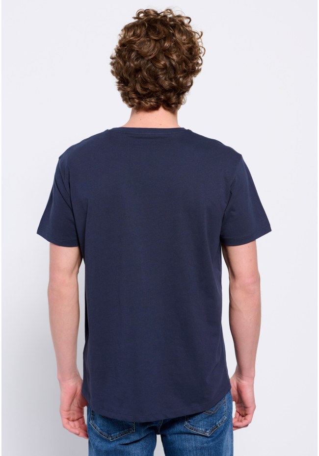 Loose fit colorblock printed t-shirt