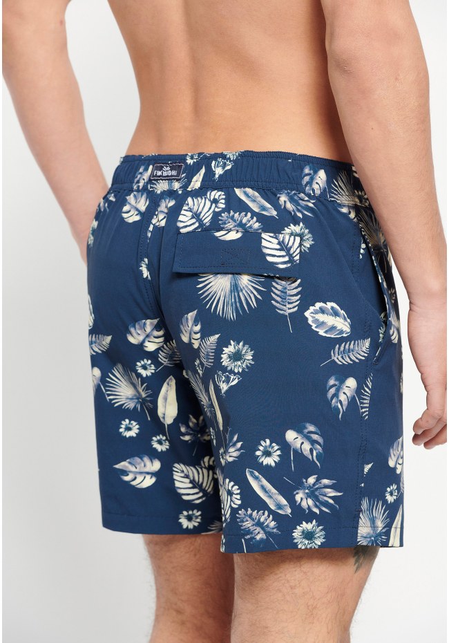 Stretch fit all over printed men's swim shorts