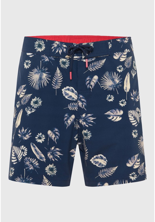 Stretch fit all over printed men's swim shorts