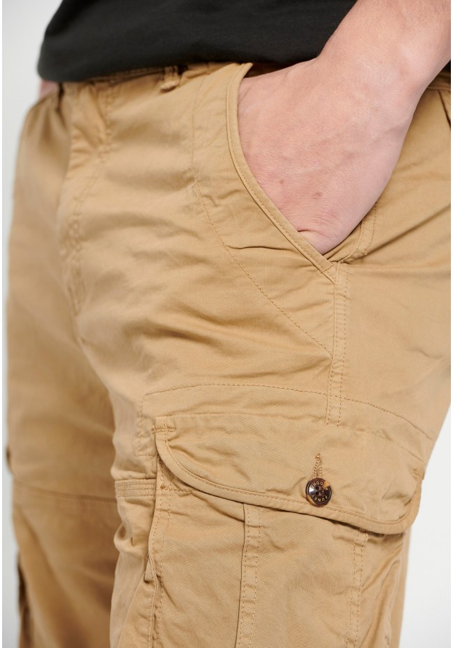 Garment dyed cargo shorts