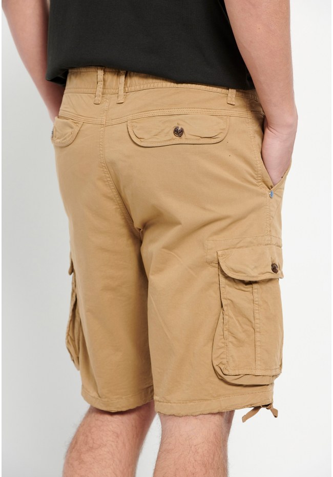 Garment dyed cargo shorts
