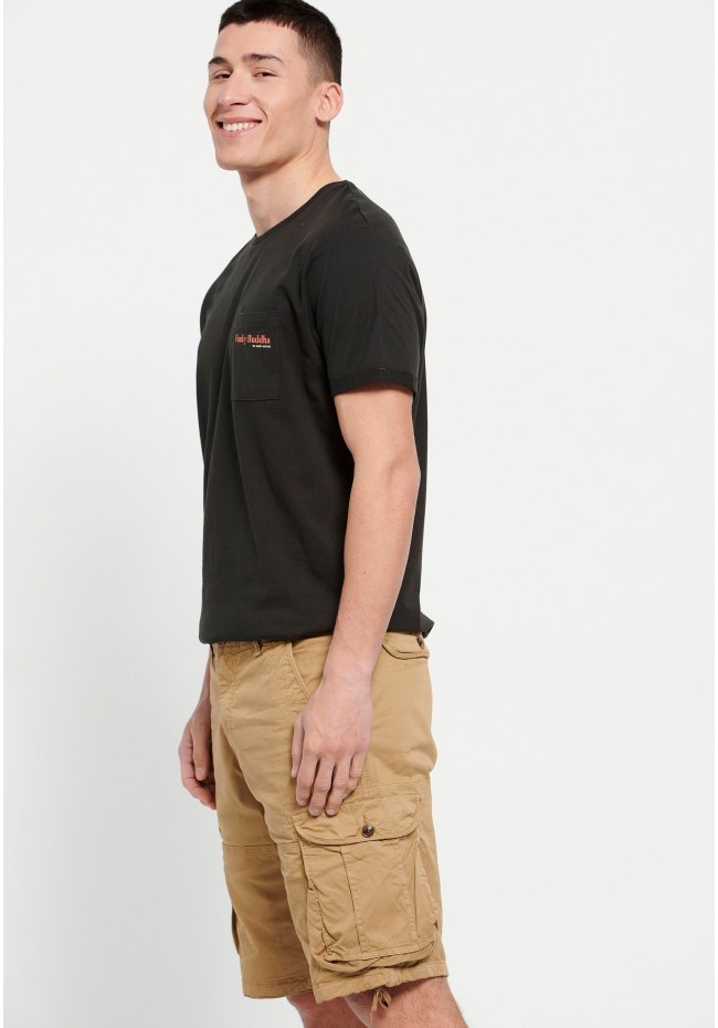 Garment dyed cargo shorts
