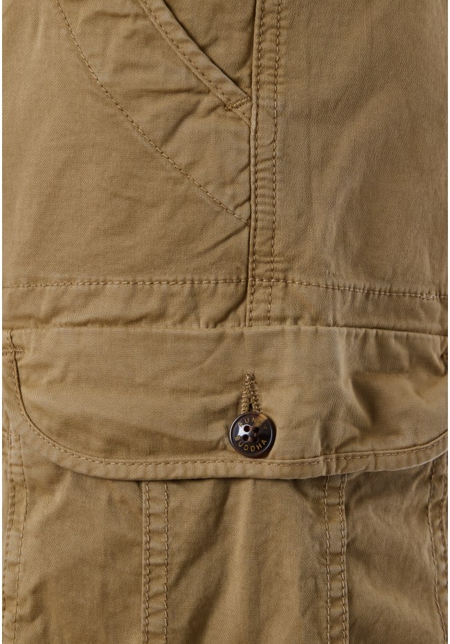 Garment dyed cargo shorts