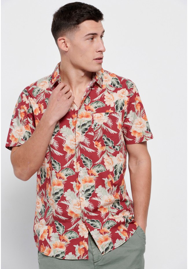 Floral printed resort shirt