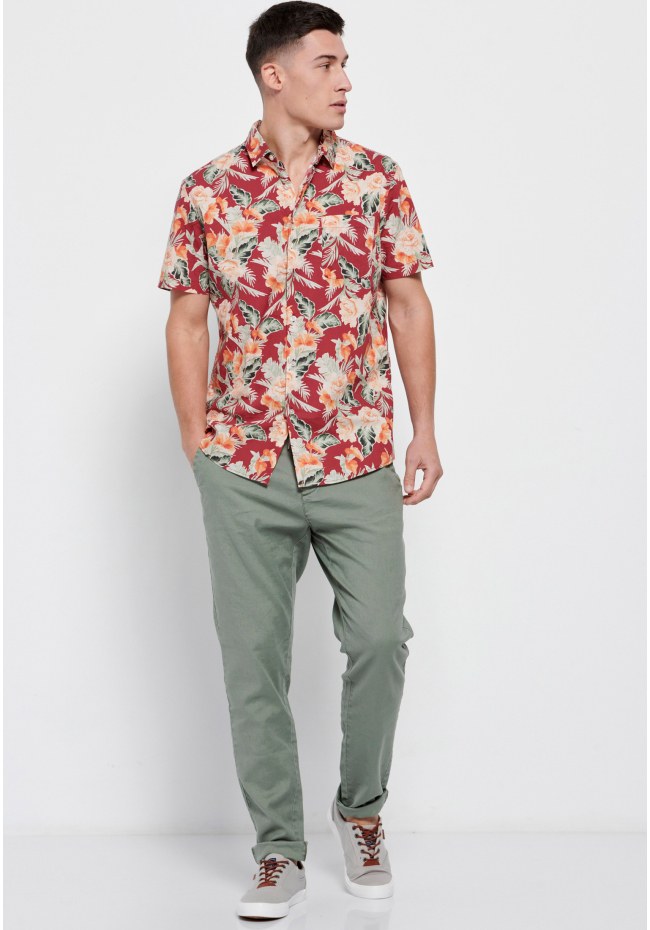 Floral printed resort shirt
