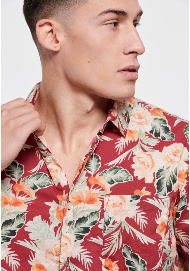 Floral printed resort shirt