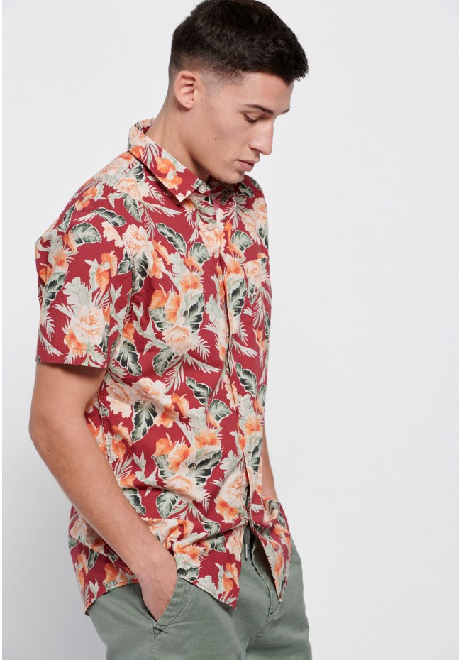 Floral printed resort shirt
