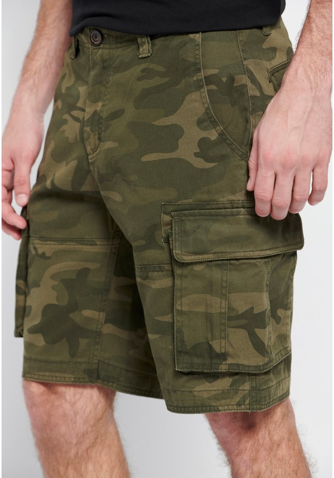 Βερμούδα cargo με camo τύπωμα