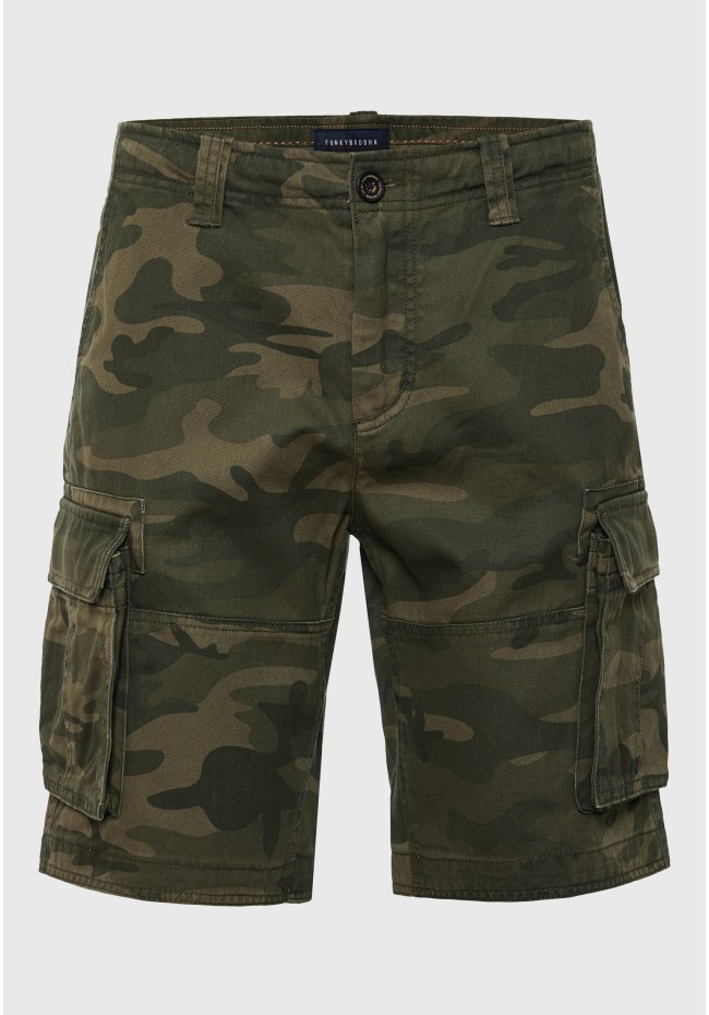 Βερμούδα cargo με camo τύπωμα
