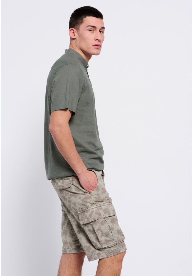 All over printed cargo shorts