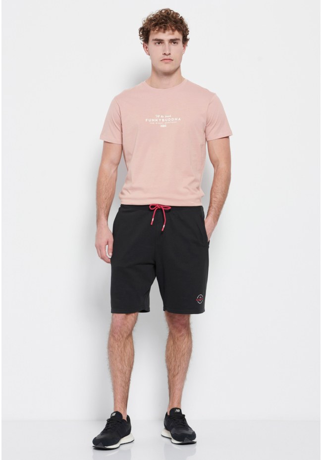 Essential jogger shorts with branded print