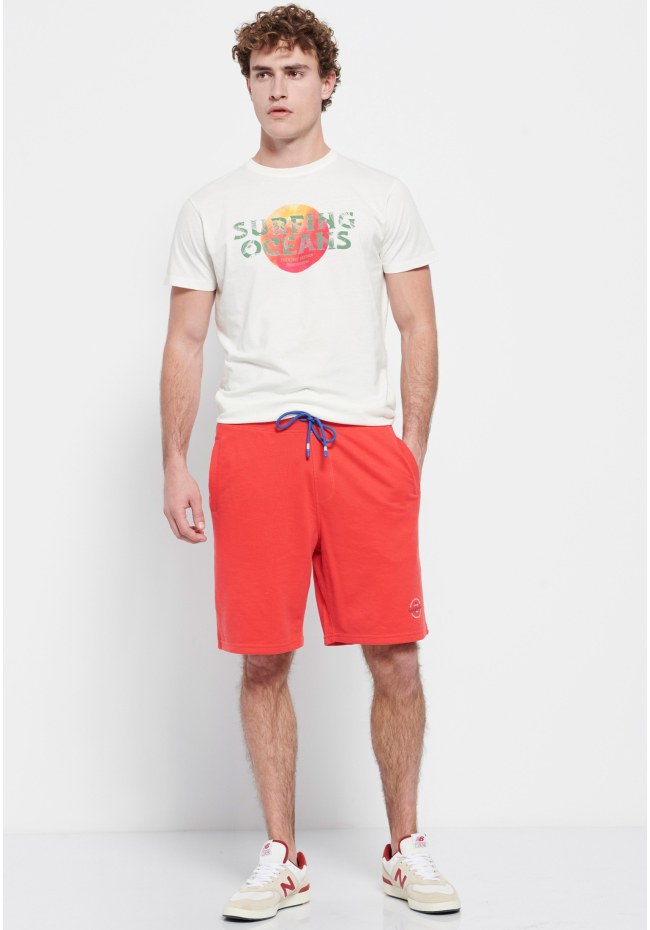 Essential jogger shorts with branded print