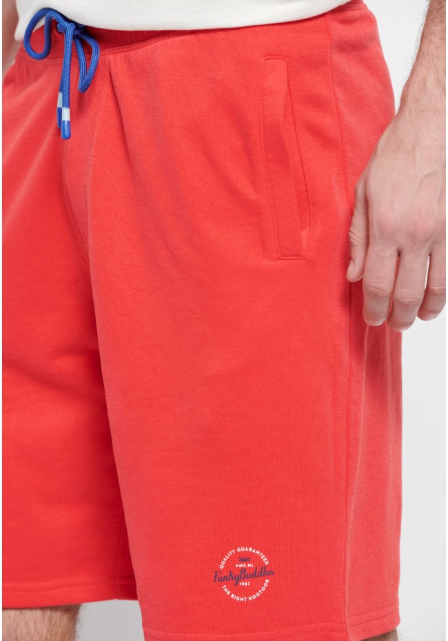 Essential jogger shorts with branded print