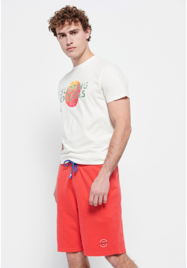 Essential jogger shorts with branded print