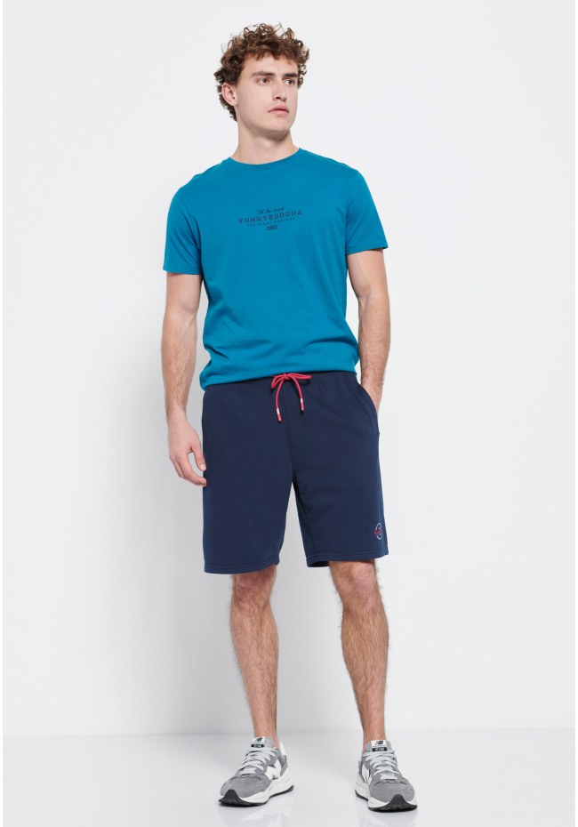 Essential jogger shorts with branded print