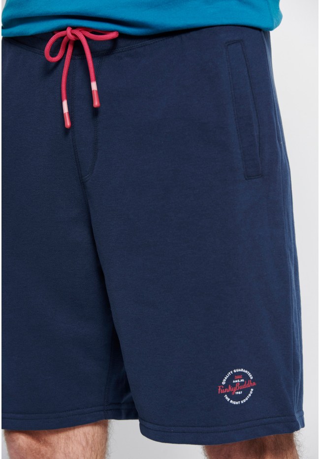 Essential jogger shorts with branded print