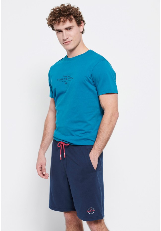 Essential jogger shorts with branded print