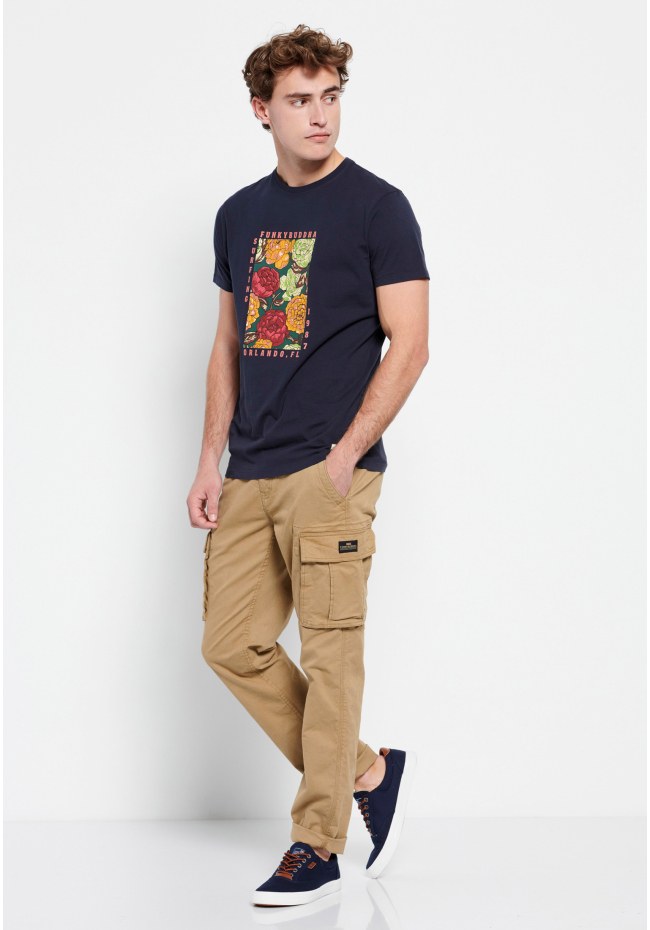 T-shirt με φλοράλ frame τύπωμα