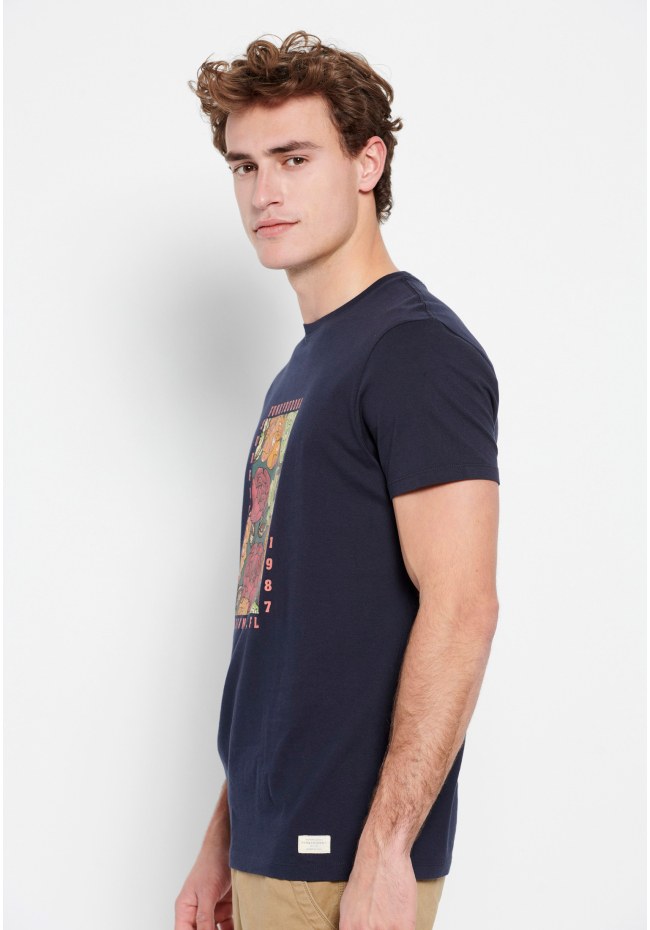 T-shirt με φλοράλ frame τύπωμα