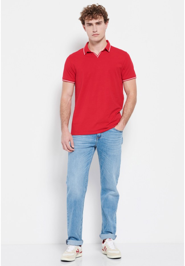 Polo shirt with stripes