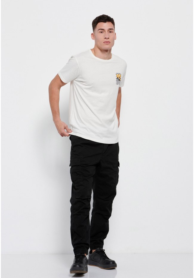 Loose fit t-shirt με τύπωμα στην πλάτη